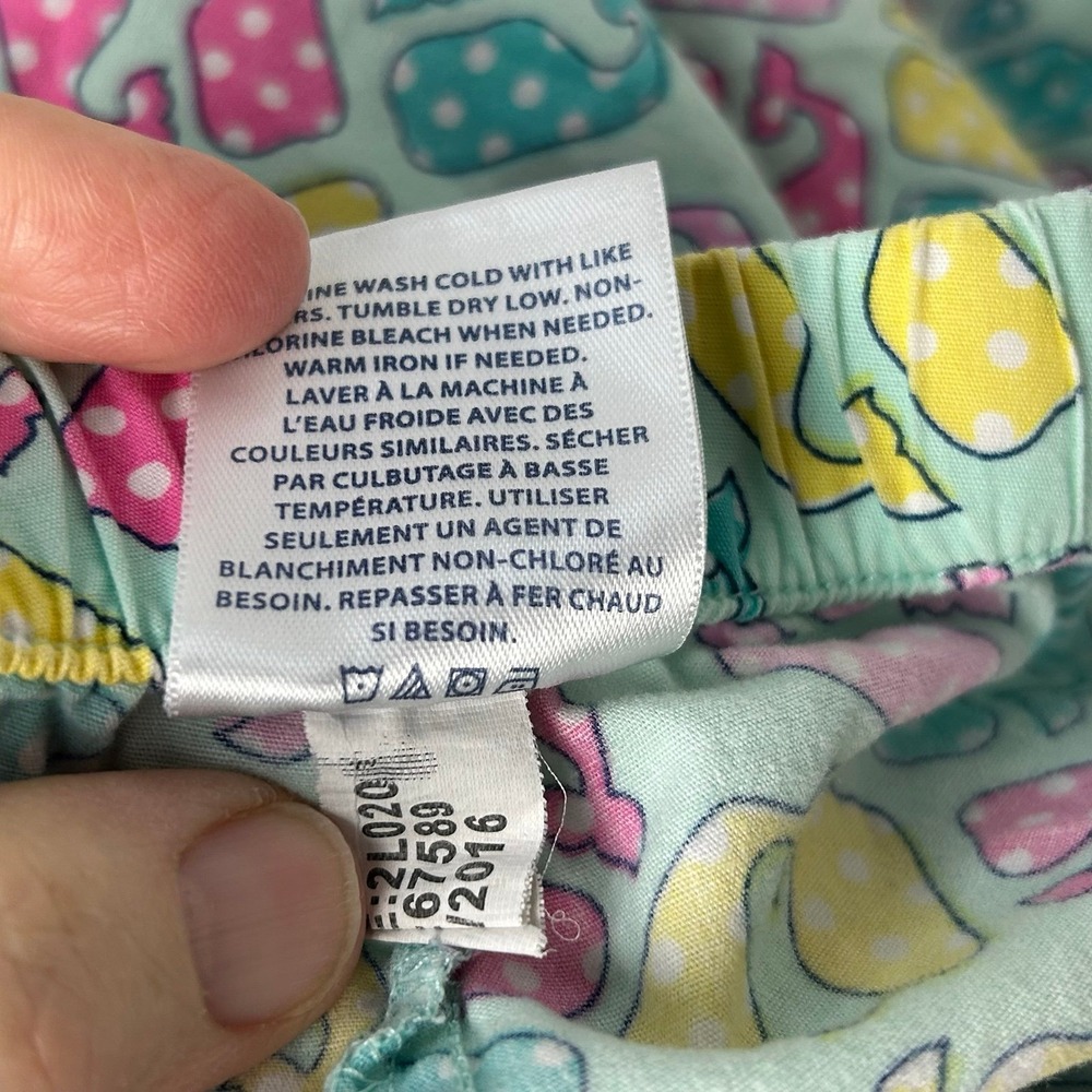 Vineyard Vines Green Pink Yellow Whales Pajama Pants S/P - Picture 7 of 11